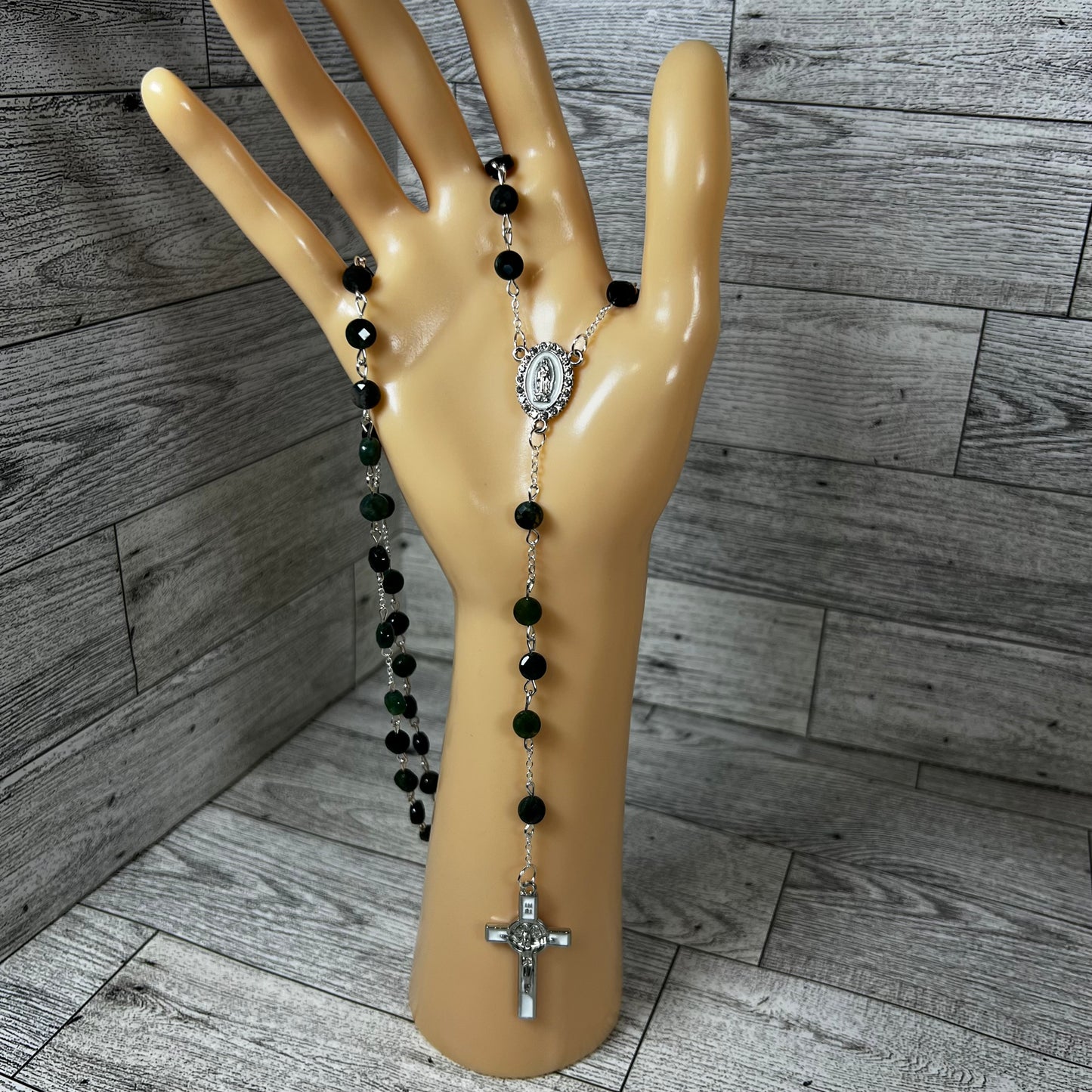 Super Moss Agate beaded Rosary