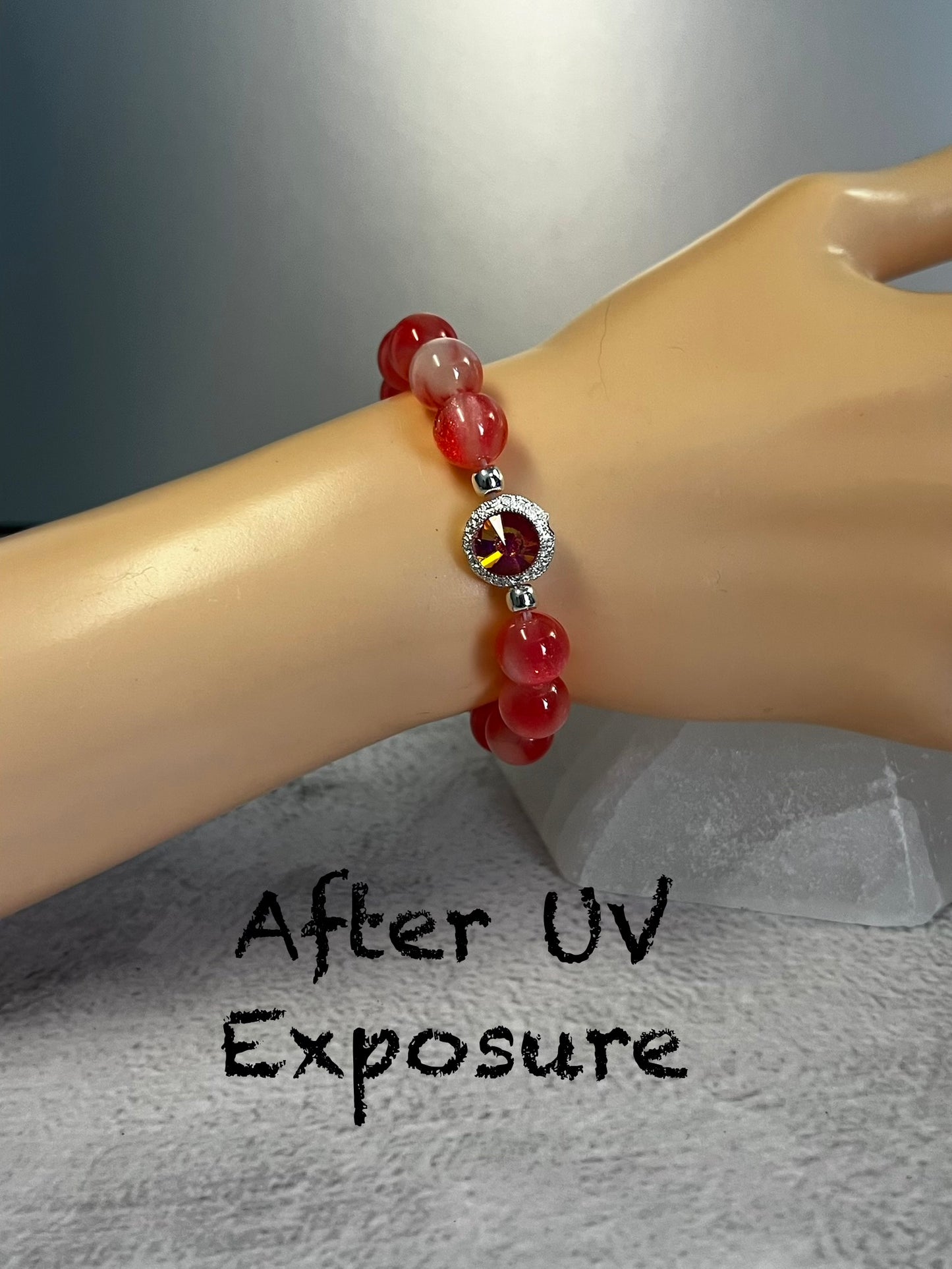 Color Changing Pink Stretch Bracelet