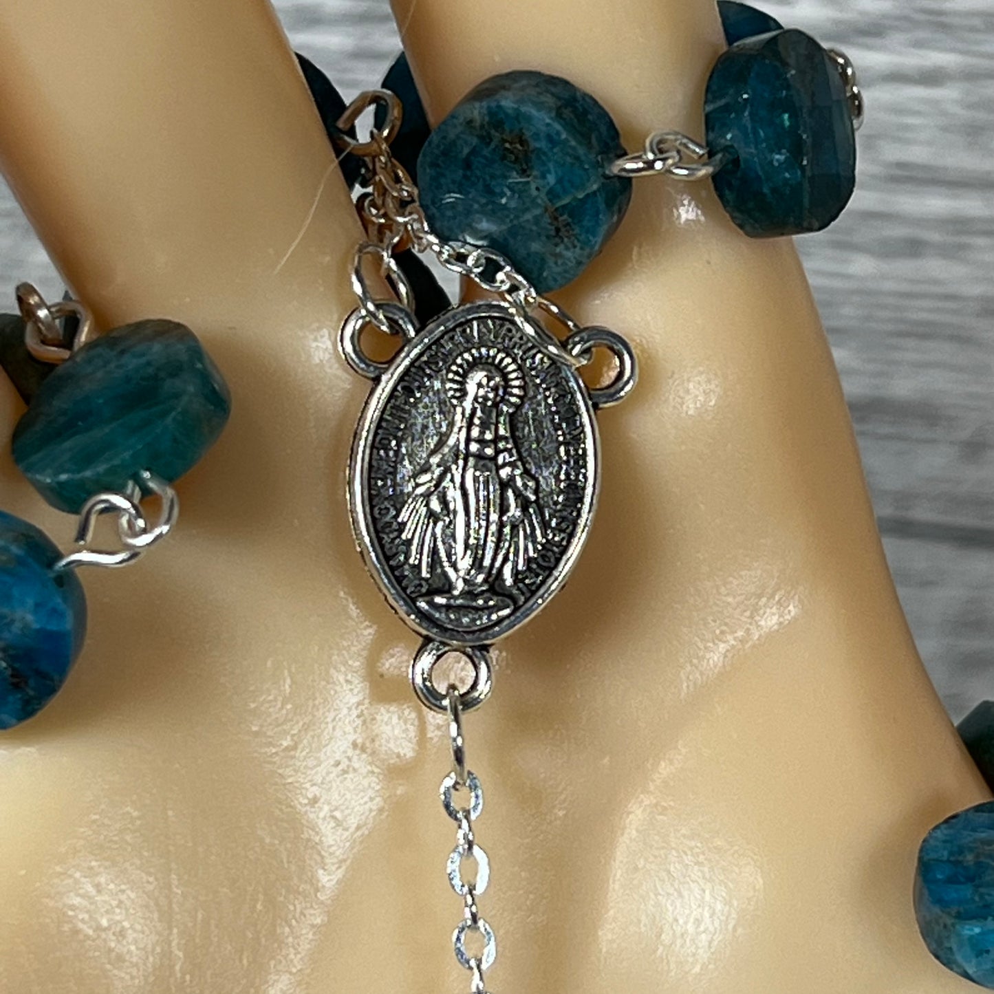 Blue Apatite Rosary