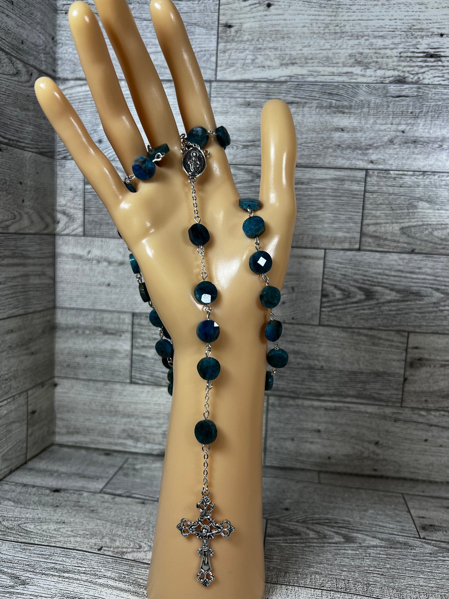 Blue Apatite Rosary