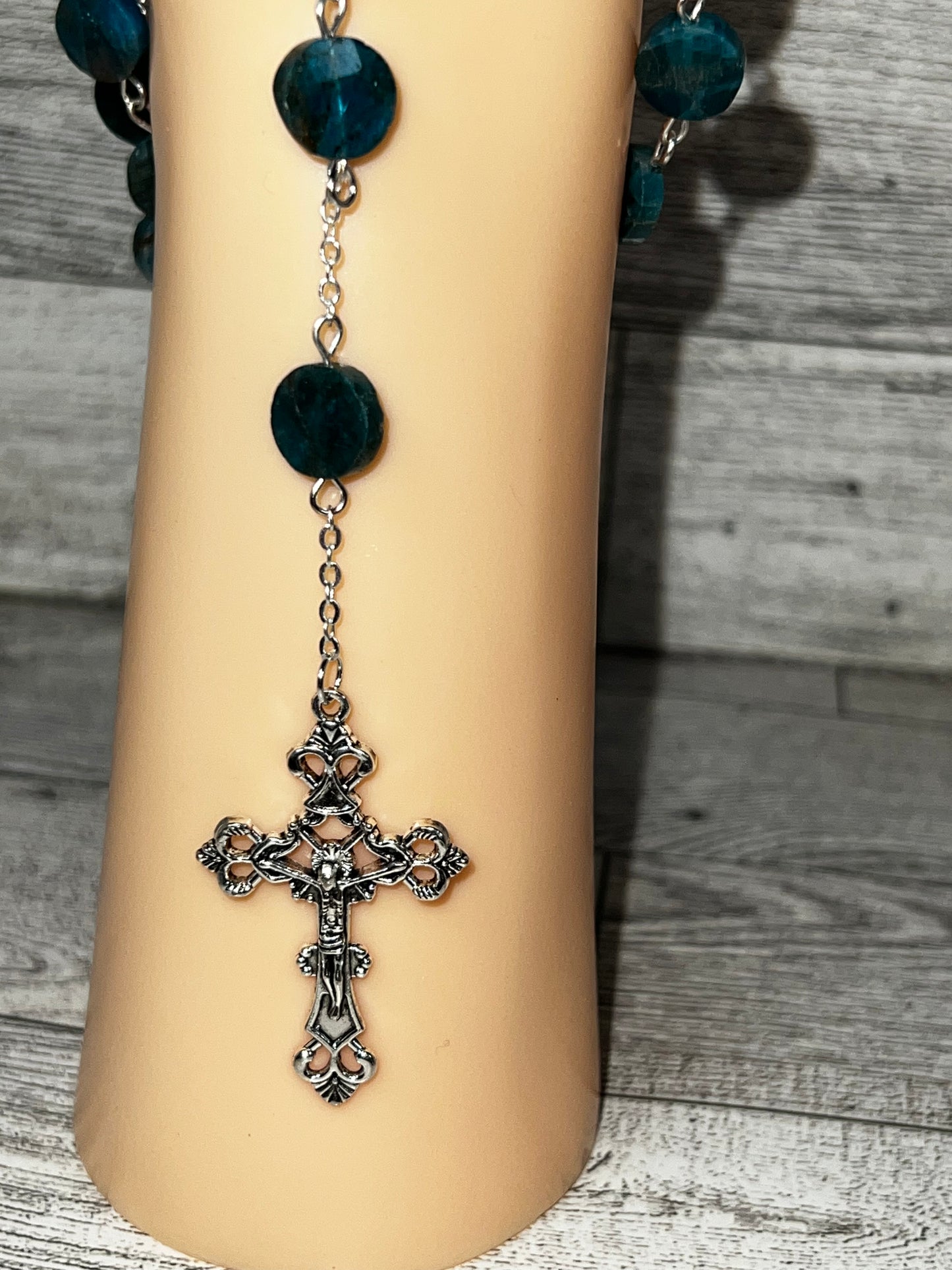 Blue Apatite Rosary