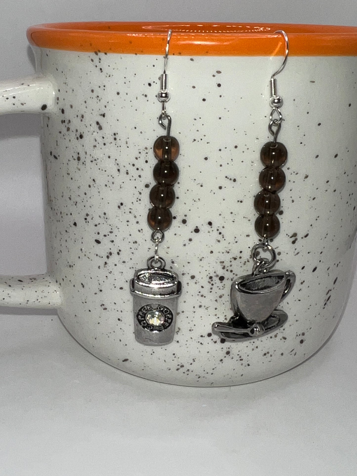 Have a Cup of Coffee Smoky Quartz Earrings