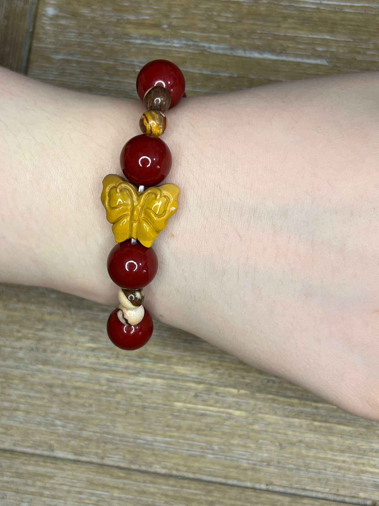 Red Jasper and Australian Jasper Bracelet