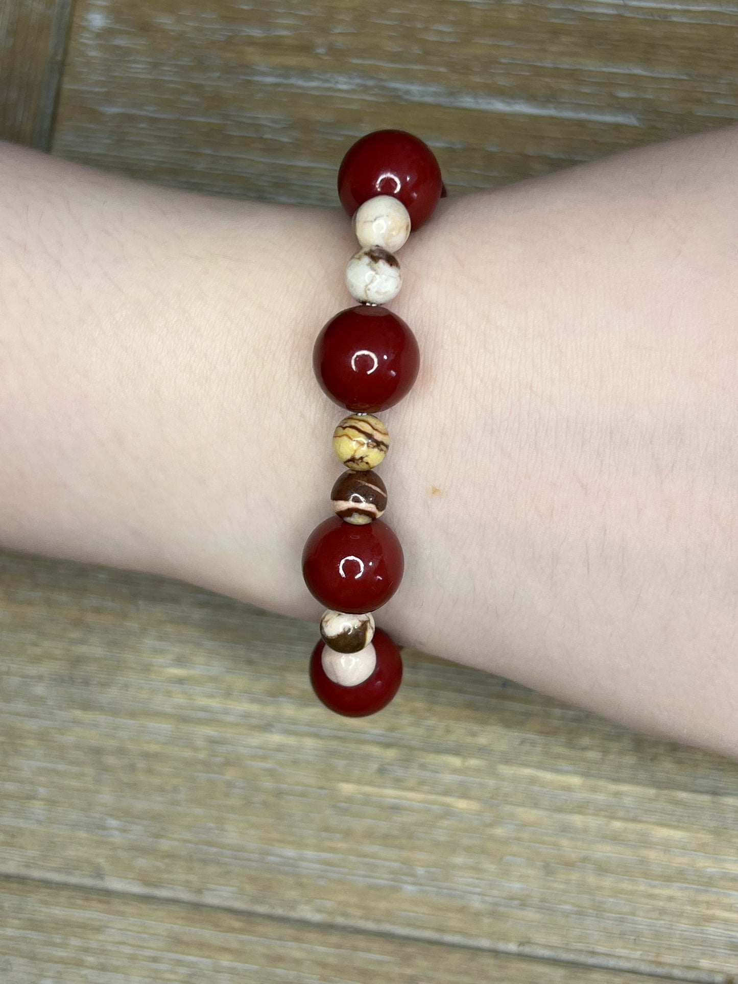 Red Jasper and Australian Jasper Bracelet
