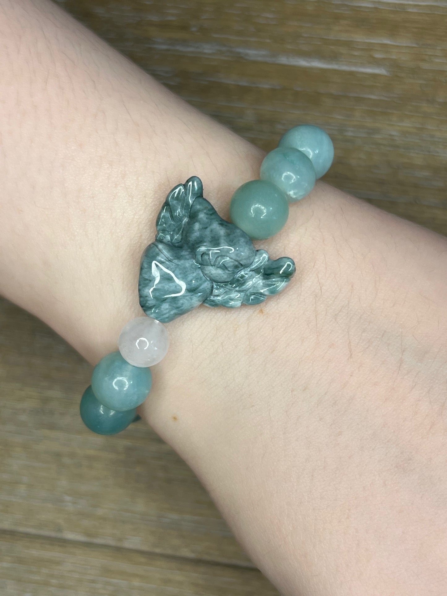 Caribbean Calcite with Alashan Angel Bracelet