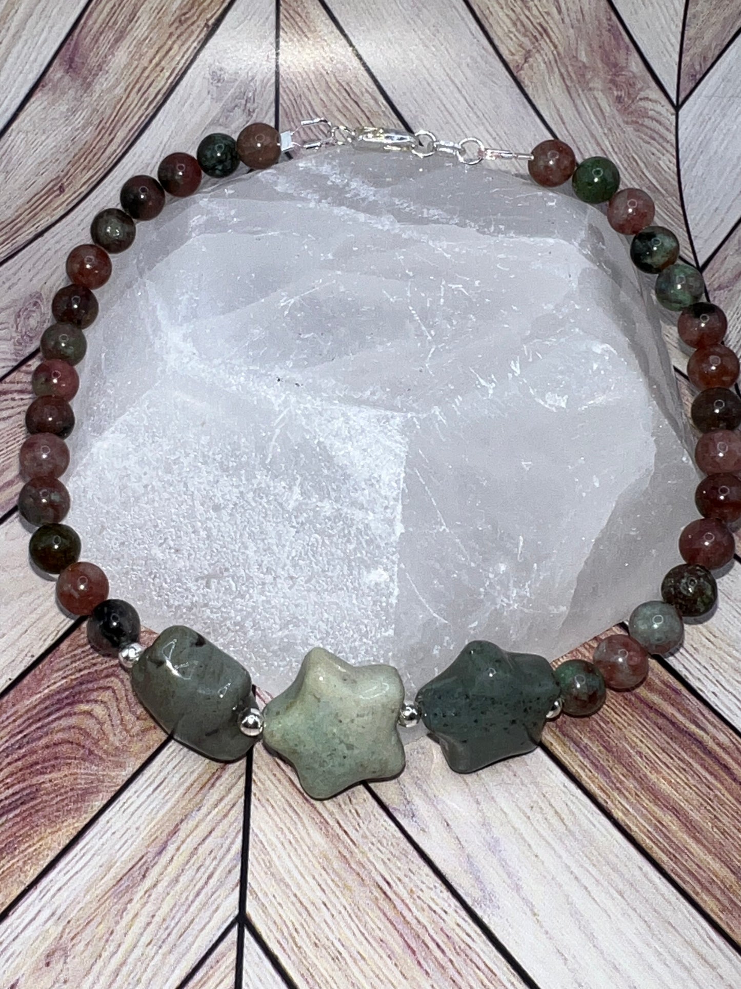 You're a Star, Baby! Ruby Kashgar Beaded Anklet