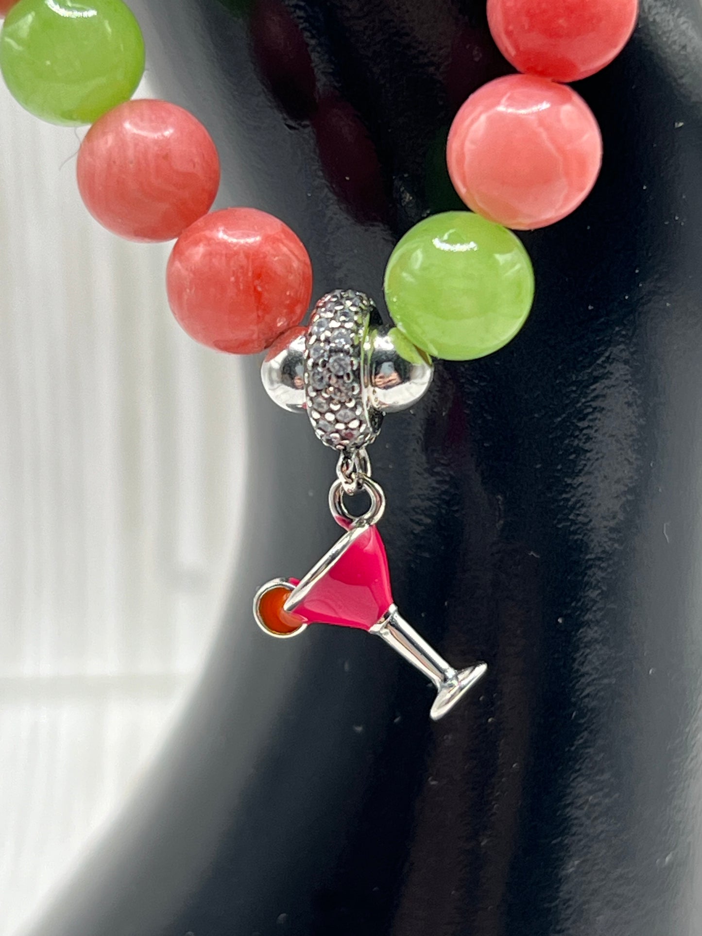Cheers to you Rhodochrosite and Calcite Bracelet