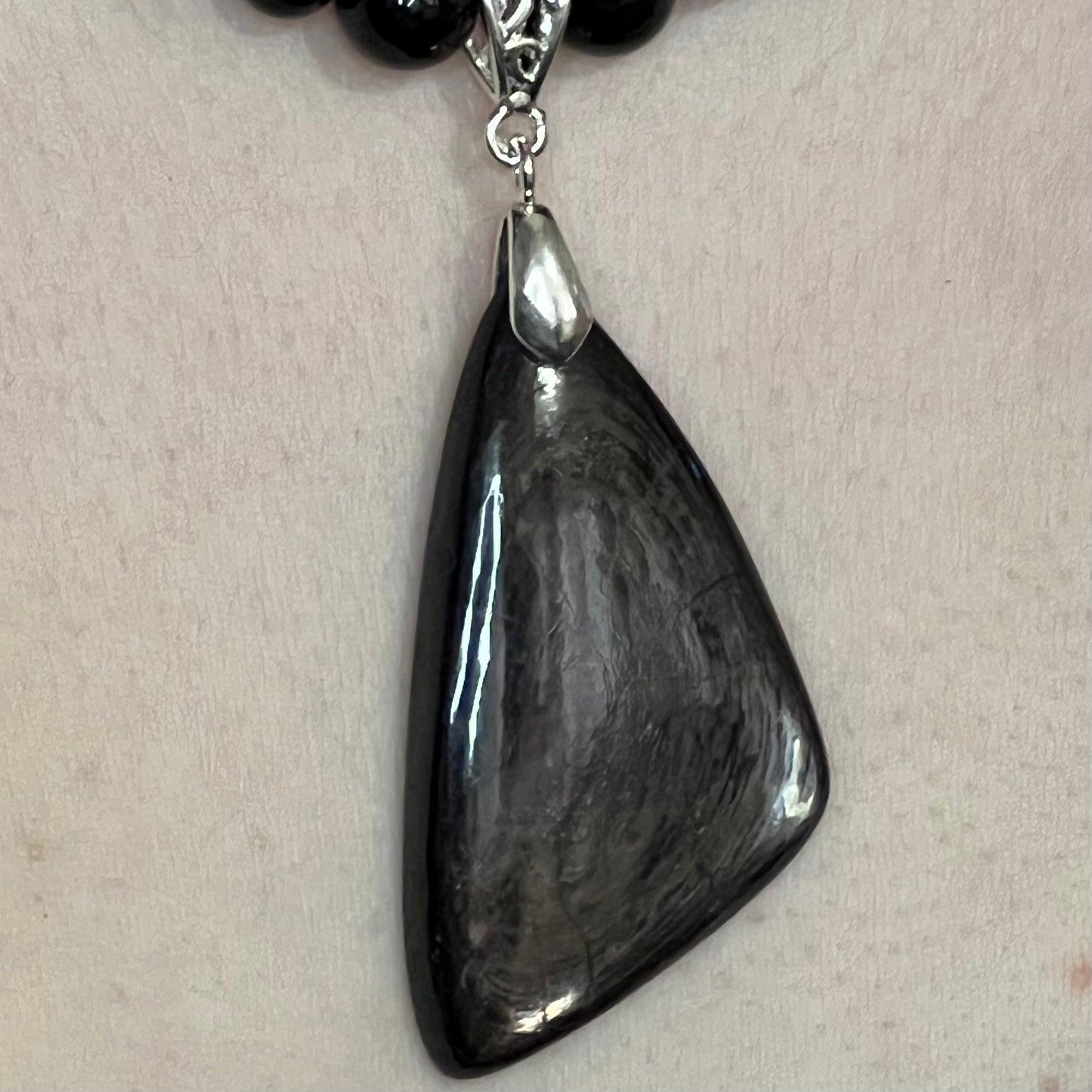 Lustrous Hypersthene Necklace with Pendant