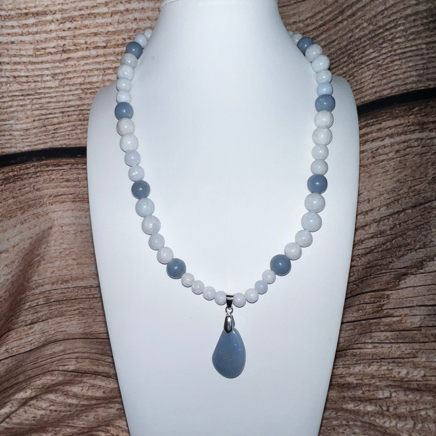 Celestite and Blue Angelite Necklace