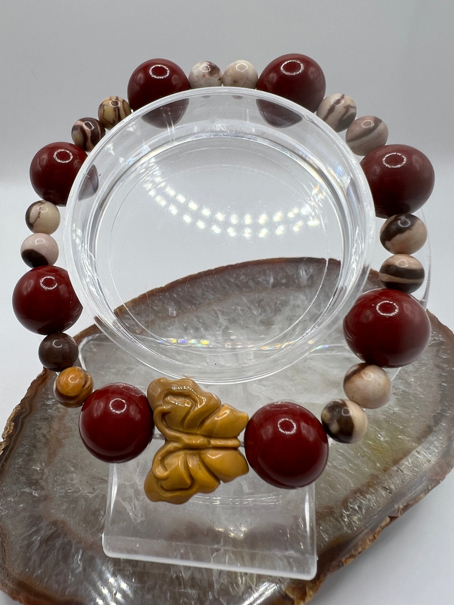 Red Jasper and Australian Jasper Bracelet