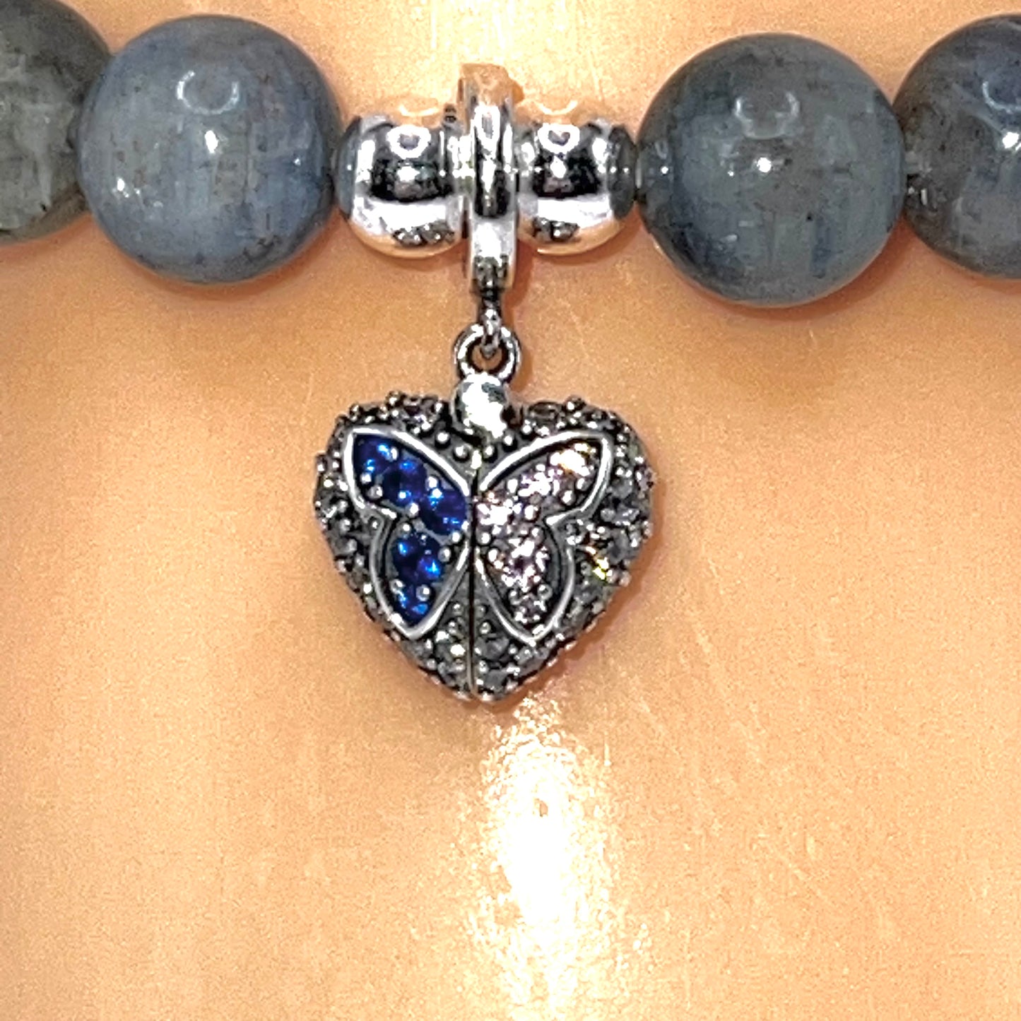 Kyanite Bracelet with Heart Locket