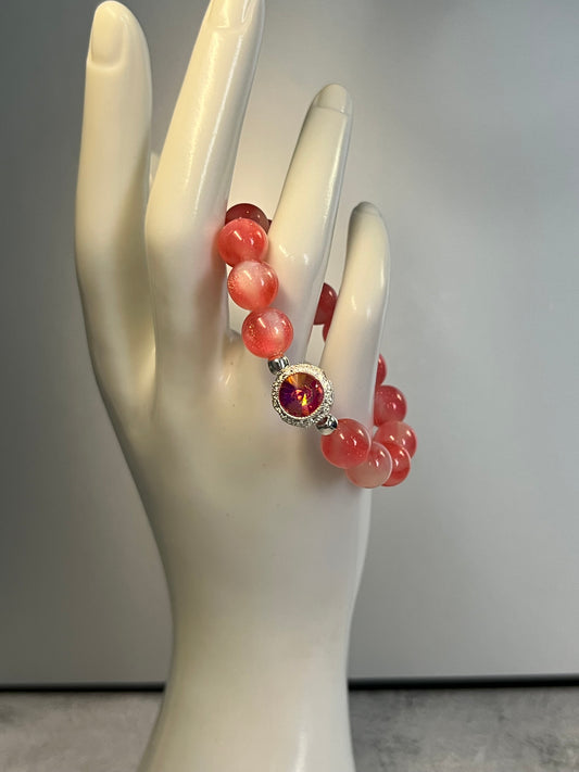 Color Changing Pink Stretch Bracelet