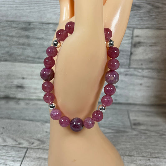 Pink Tourmaline Stretch Bracelet