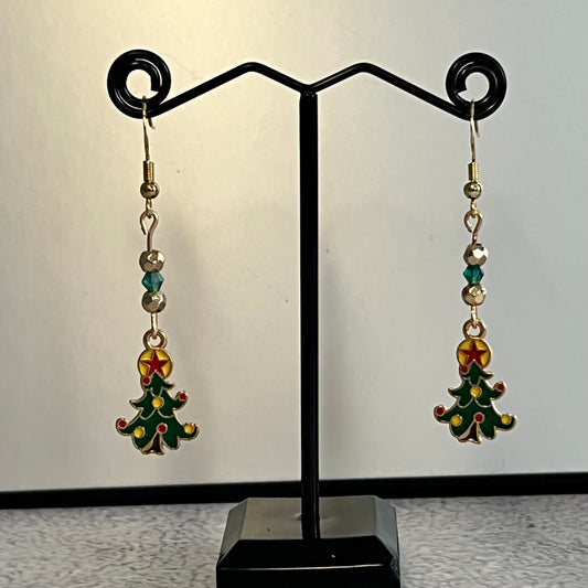Holiday Tree Charm Earrings