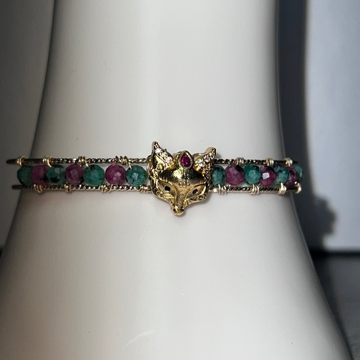 Ruby Zosite and Golden Fox Bangle