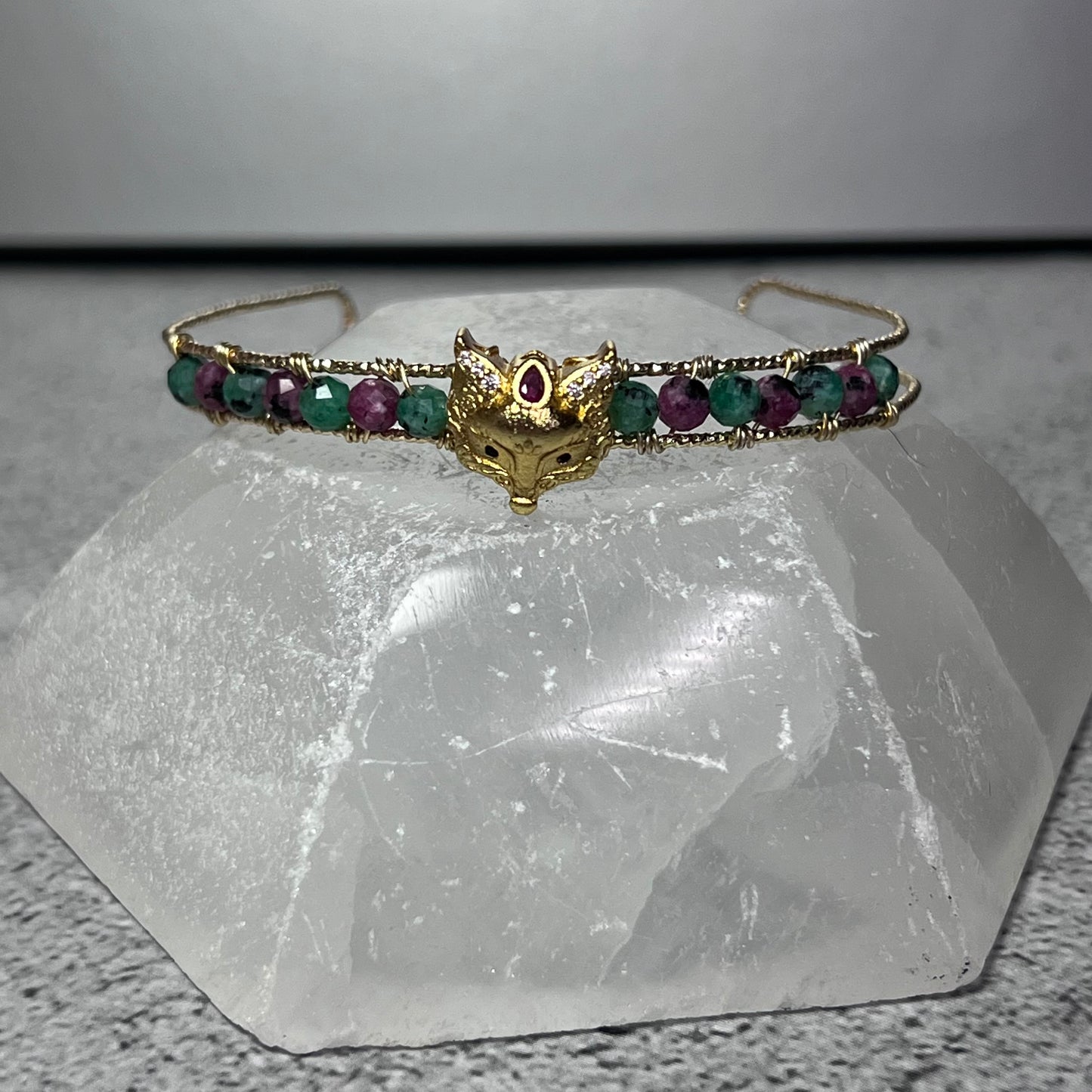 Ruby Zosite and Golden Fox Bangle