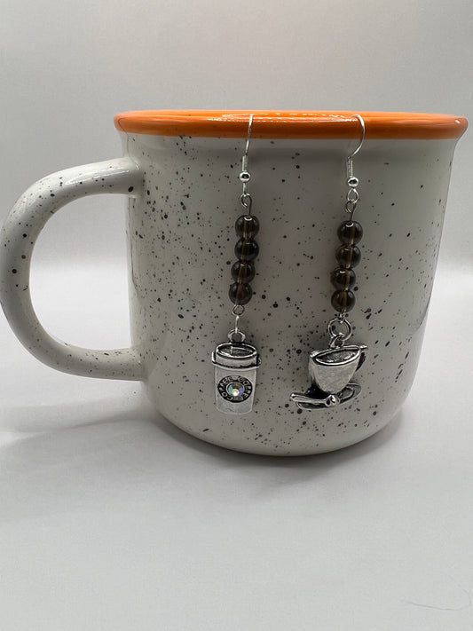 Have a Cup of Coffee Smoky Quartz Earrings