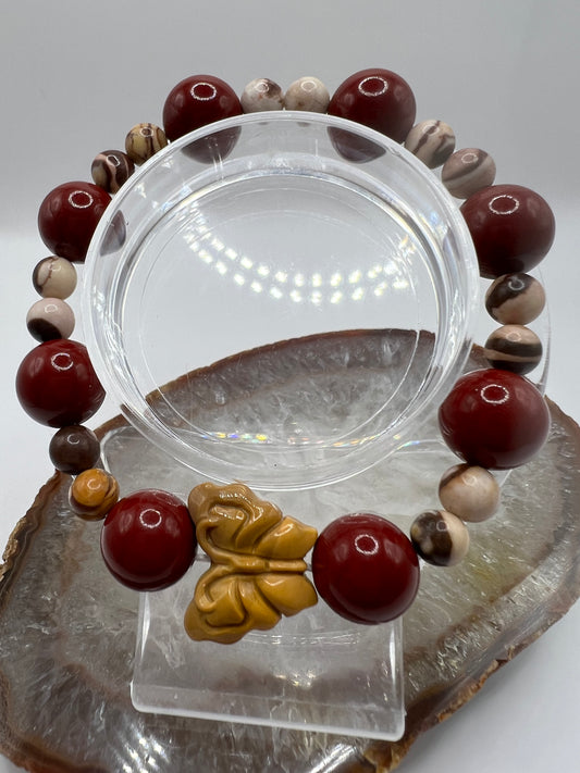 Red Jasper and Australian Jasper Bracelet